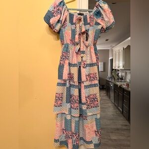 ‼️NWT‼️ Simply Southern Floral Dreams Patchwork Midi Dress